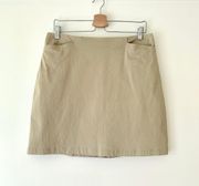 tan khaki cotton short skirt