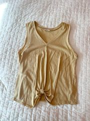 Yellow Twist Front Tank Top Size Small