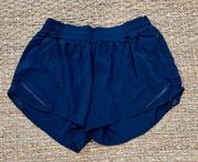 LULULEMON- Hotty hot shorts. Navy blue. Size 8