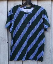 New:  Overprinted Stripe women’s Tee-Shirt - size M