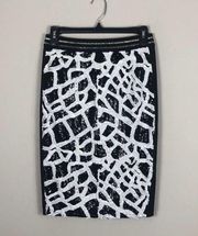 Endless Rose Skirt Black and White Sequin Pencil