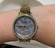 Badgley Michka Swarvovski Crystal Women's Gold Tone Watch BA/1390GMGB