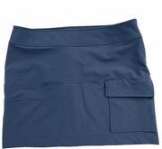 TITLE NINE Skirt 12 Active Pockets Stretch Side Zip Women Charcoal Golf Tennis