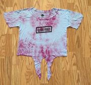 NEW BYPRODUCT OVERSIZED TIE DYE GOOD VIBES TEE L