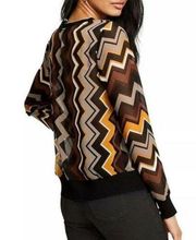 Missoni for Target Brown Chiffon Blouse Semi Sheer Top Women’s Medium