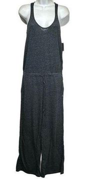 Joe's Jeans Racerback Heather Knit Grey Jumpsuit Lounge Wear Wide Leg Size S