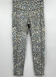 J.Mclaughlin Leopard Leggings Pockets Active Wear Stretch Pull On Women’s Large