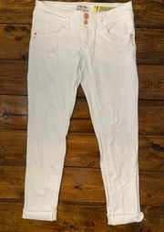 White Distressed Skinny Jeans