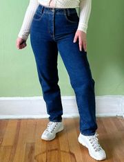 Retro 90s Dark Wash Tapered Jeans