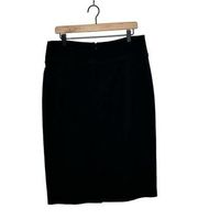 Burberry London Size 14 100% Wool Black Skirt