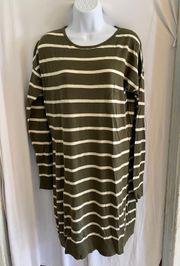 NWOT Mossimo Green Stripped Sweater Size XXL 