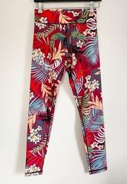 NWT MINKPINK Move Legging Red Palm Floral Small