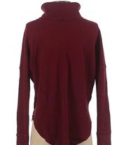 Aritzia TNA Thermal Burgundy Turtleneck