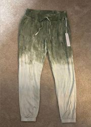 Young, Fabulous & Broke NWT Juliette Green Ombre' Tie Dye Joggers. Size Small.