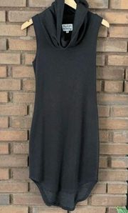 Madison & Berkeley LBD Black high/low hem turtleneck dress size xsmall