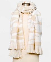 A New Day Brushed Blanket Scarf Cream beige