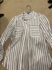 Striped Button Up Blouse