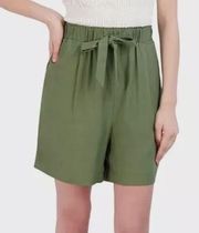 BCBGeneration Relaxed Stretch Tie Waist Short Green Women’s Size M