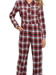 NEW With Tag  Women’s Red Plaid Jumpsuit