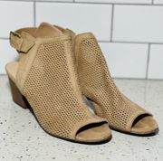 Unopalo Mesh Block Heel Booties Sandals Size 7M