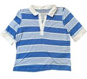 Jane and Delancey Jane &‎ Delancey Striped Polo Shirt Womens Size M Collared Casual Preppy Varsity