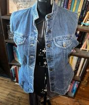 Lee Riveted distressed minimalist classic denim vest