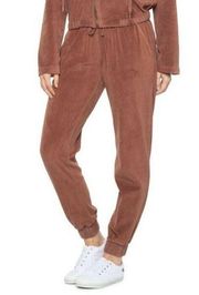 NWT Young Fabulous & Broke Revolve Ollie Joggers Velour Cherrywood Size Small