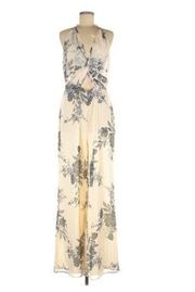 The Jetset Diaries Wild Flower Jumpsuit Backless Floral Size Large Sz L New