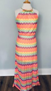 Inna Colorful Bright Maxi Striped Dress