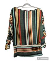 White Birch striped batwing‎ Sweater size M