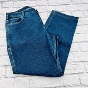 Duluth Trading Co. High Rise Carpenter Jeans Women's Size 16x31 Blue Stretch