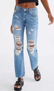 Aéropostale Medium Wash High-Rise Mom Jeans size 6