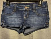 City Streets Dark Blue Denim Jean Short Shorts Size‎ 1