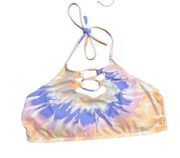 NWT HOT WATER TIE DYE HALTER BIKINI TOP