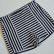 Ci Sono navy striped high rise shorts size medium