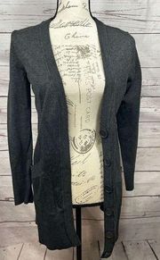 Cable & Gauge size small dark gray cardigan sweater - 2448