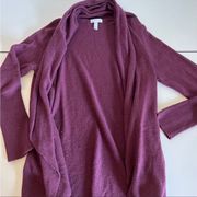 Leith purple open front cardigan M