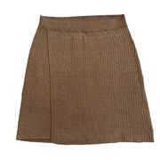 Large Mini Knit Wrap Skirt Tan Tennis Beach Classic Spring Summer