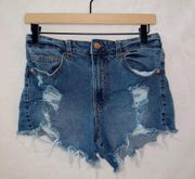 Kendall & Kylie Medium Wash Denimn High Waisted The Icon Short size 5/27