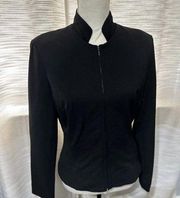 Women’s Cache Black Zip Up Blazer Jacket Sz 6