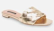 BCBGMAXAZRIA  Remi Platino Leather Flat Slide