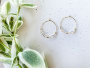 Glass Crystal Hoops 