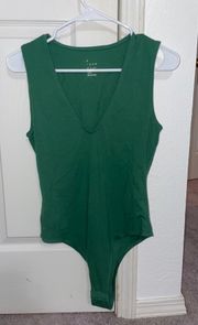 Green Vneck Bodysuit 