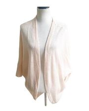 Venus Womens Blush Pink 100% Acrylic Dolman Sleeve Open Front Cardigan Size M