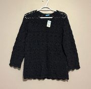 NWT J McLaughlin crochet sweater—medium