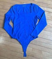 Abercrombie & Fitch Blue Square Neck Corset Bodysuit