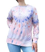 Simply Southern Pastel Tie Dye Loungewear Pullover Crewneck Top Size Small