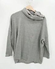 Cherish Grey Cowl Neck Long Sleeve Knit Pullover Sweater Women's Size Large L