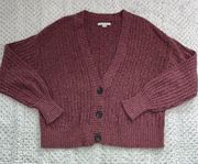 American Eagle Oversized Burgundy Cardigan