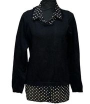 Adrianna Papel Shirt tail Sweater Black and white
Top(Size Medium)